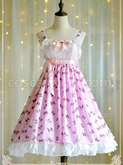 Bronzing-Bowknot-Pattern-Classic-Lolita-Sling-Dress-coscarnival-5236