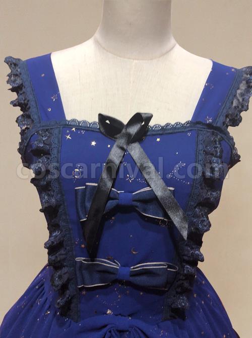 Bronzing-Chiffon-Navy-Blue-Ruffles-Classic-Lolita-Dress-coscarnival-1410