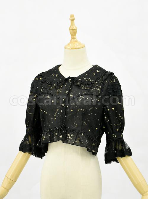Bronzing Constellation Doll Collar Classic Lolita Shirt coscarnival