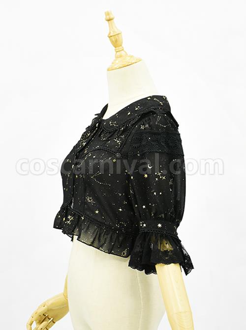 Bronzing Constellation Doll Collar Classic Lolita Shirt coscarnival