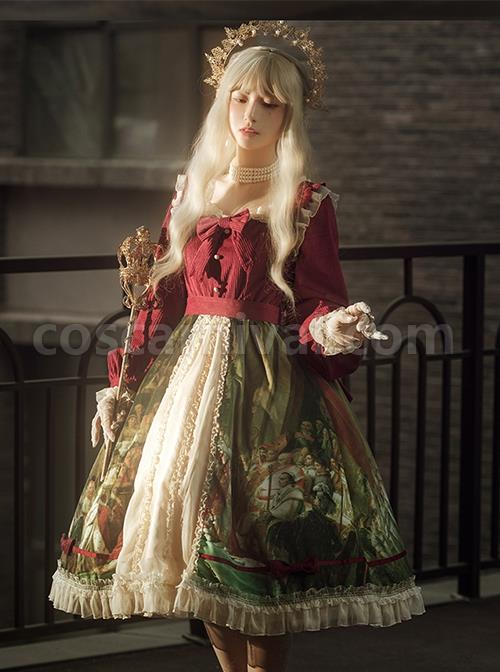 Brumaire-Coup-Series-Court-Red-Velvet-Retro-Upper-Body-Oil-Painting-Printed-Skirt-Hem-Classic-Lolita-Long-Sleeved-Dress-coscarnival-3375