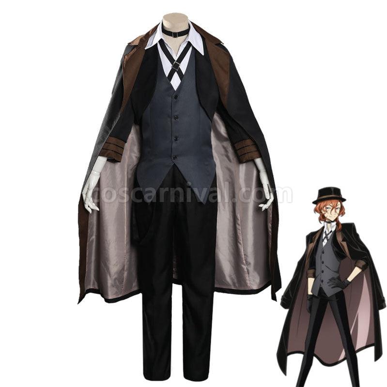 Bungo Stray Dogs Chuuya Nakahara BLack Cosplay Costume coscarnival011115874