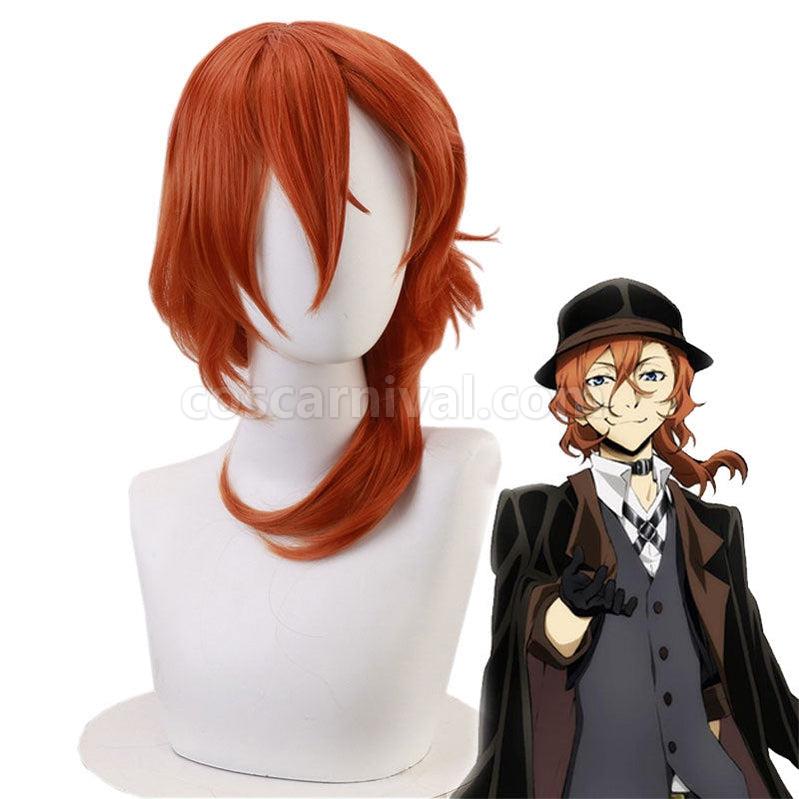 Bungo Stray Dogs Chuya Nakahara Brown Cosplay Wigs coscarnival011115994