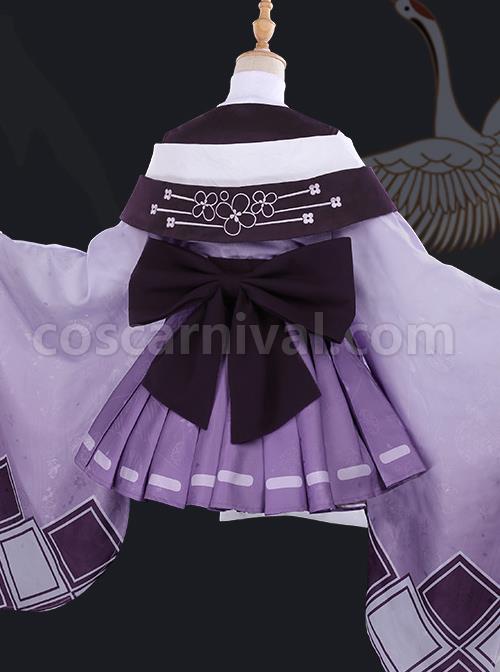 Butterfly-Embroidery-Cherry-Blossoms-Jacquard-High-Collar-Classic-Lolita-Purple-Kimono-coscarnival-4828
