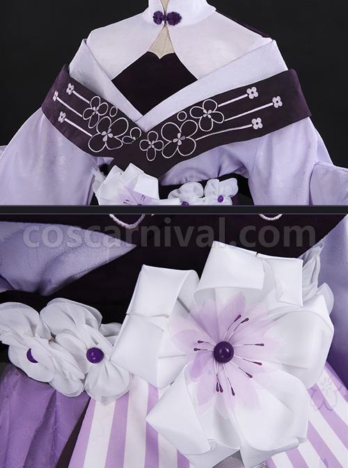 Butterfly-Embroidery-Cherry-Blossoms-Jacquard-High-Collar-Classic-Lolita-Purple-Kimono-coscarnival-4835