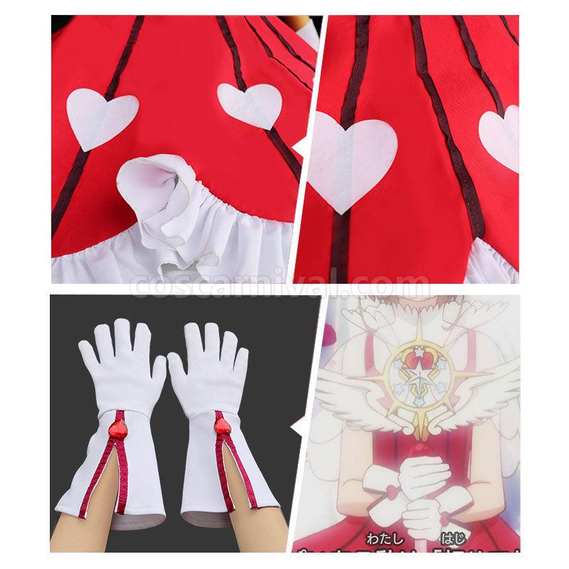 Cardcaptor Sakura Clear Card OP 2 Sakura Kinomoto Rose Heart Dress Cosplay Costumes coscarnival01118925