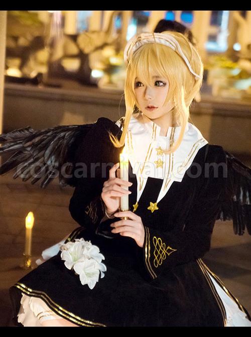 Cardcaptor Sakura Series OP Black Angel Gothic Lolita Long Sleeve Dress coscarnival