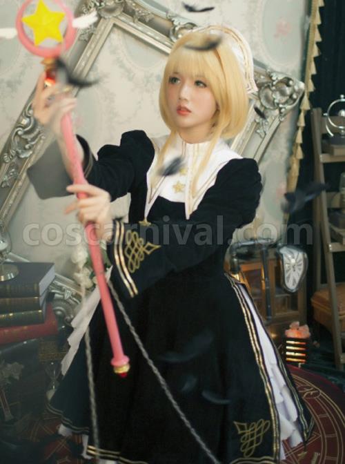 Cardcaptor Sakura Series OP Black Angel Gothic Lolita Long Sleeve Dress coscarnival
