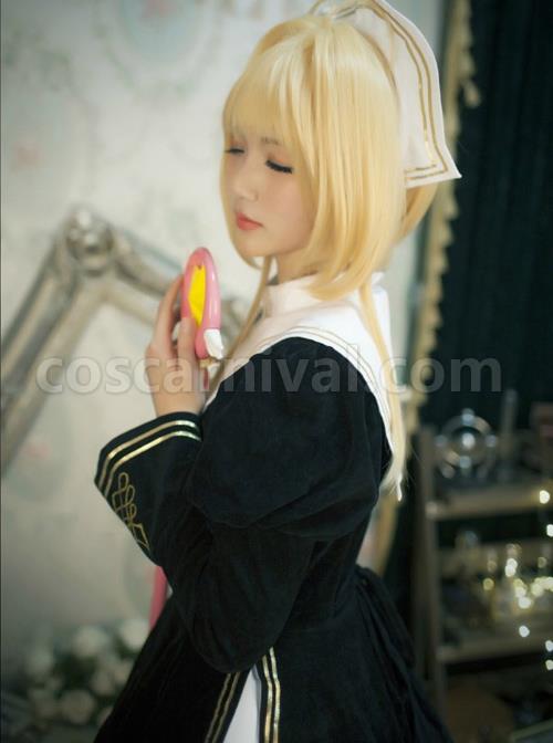 Cardcaptor Sakura Series OP Black Angel Gothic Lolita Long Sleeve Dress coscarnival