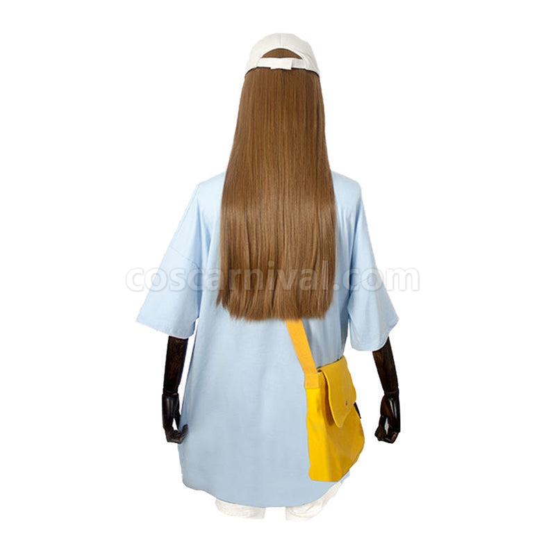 Cells at Work Platelet Uniform Outfits Cosplay Costume with Hat coscarnival011114873