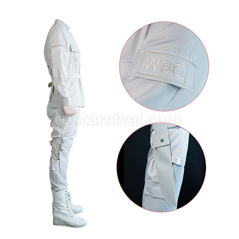 Cells at Work White Blood Cell Uniform Cosplay Costume with Hat coscarnival011114855