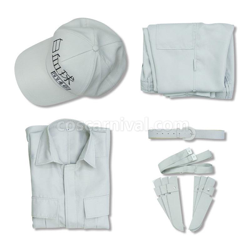 Cells at Work White Blood Cell Uniform Cosplay Costume with Hat coscarnival011114860