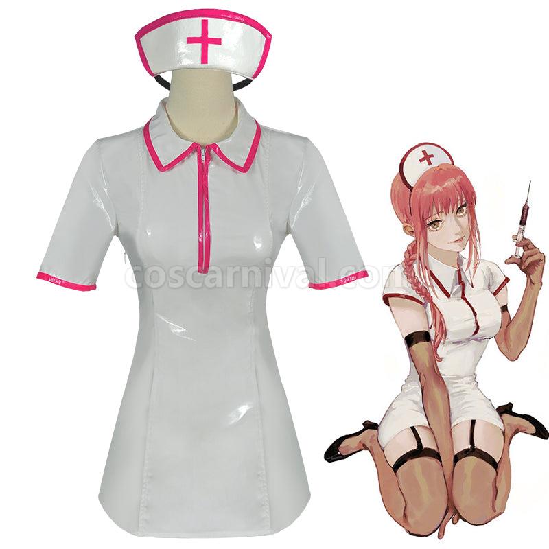 Chainsaw Man Makima Power Nurse Uniform Cosplay Costumes coscarnival01112589