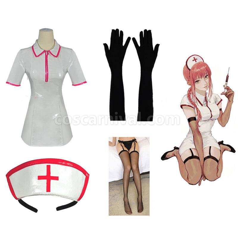 Chainsaw Man Makima Power Nurse Uniform Cosplay Costumes coscarnival01112614