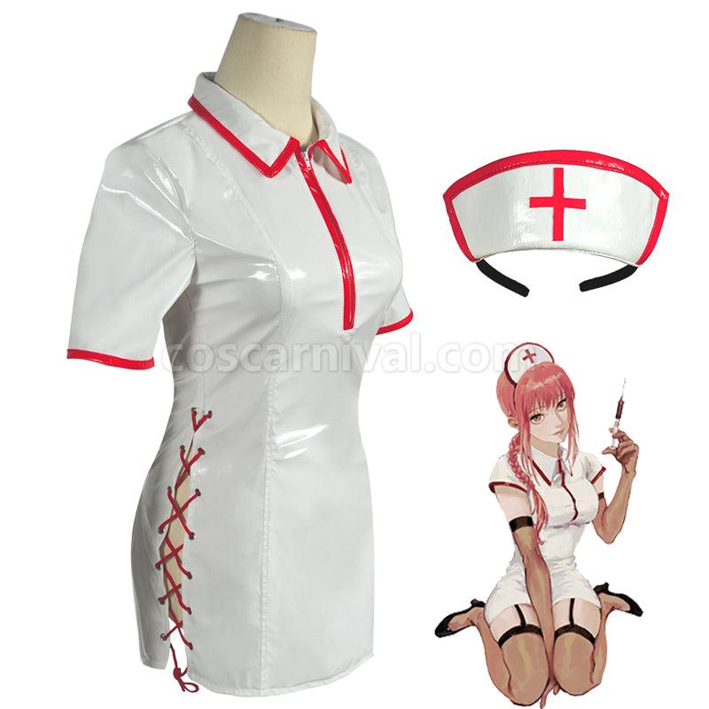 Chainsaw Man Makima Power Nurse Uniform Cosplay Costumes coscarnival01112621