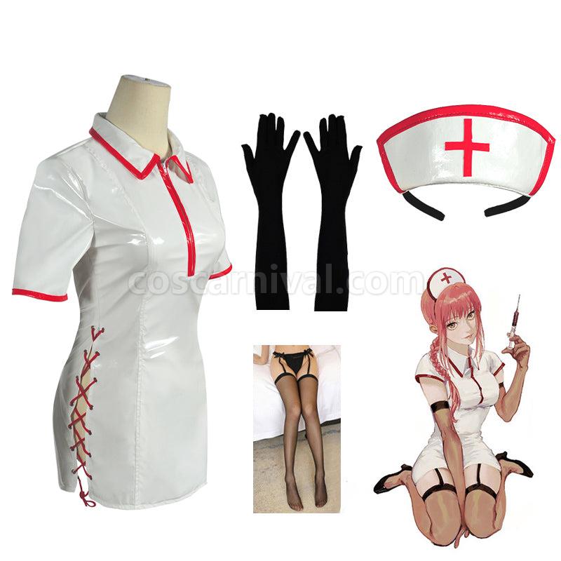 Chainsaw Man Makima Power Nurse Uniform Cosplay Costumes coscarnival01112648