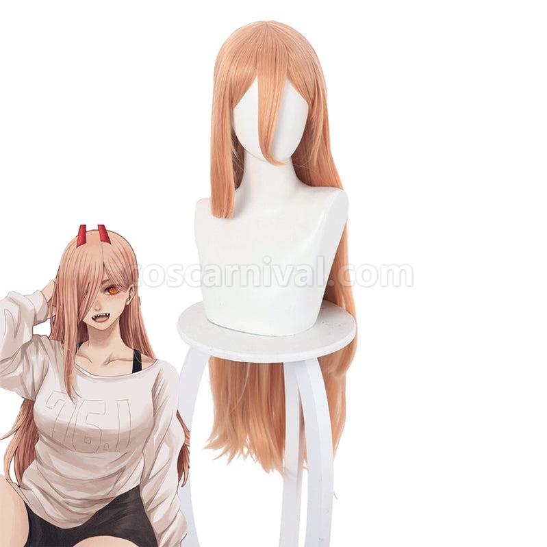 Chainsaw Man Power Orange Long Cosplay Wigs coscarnival011112520