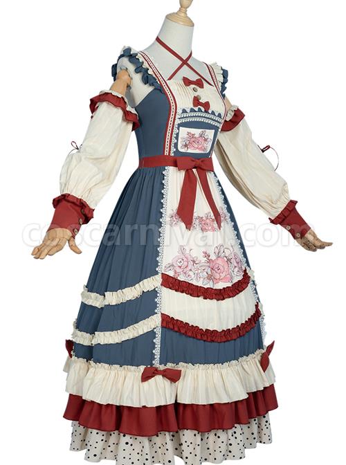 Chengnan-Flowers-Bloom-Series-JSK-Pastoral-Style-Classic-Lolita-Long-Sling-Dress-coscarnival-4830