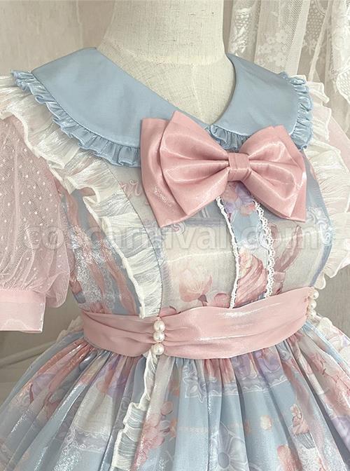 Cherry-Blossom-Candy-Paper-Series-Sweet-Girl-Graphic-Print-Decoration-Bow-Knot-Doll-Neckline-Classic-Lolita-Short-Sleeve-Dress-coscarnival-1271