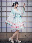Cherry-Blossom-Festival-Series-JSK-Printing-Light-Green-Japanese-Style-Sweet-Lolita-Sling-Dress-With-The-Thin-Coat-coscarnival-2415.jpg