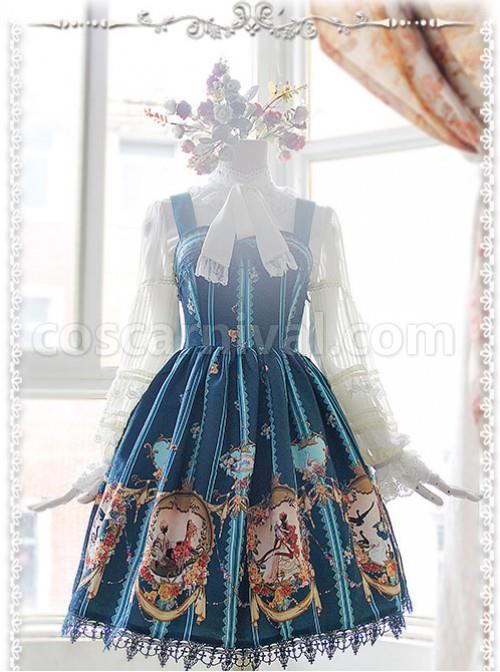 Chiffon Creamy-white Transparent Glass Striped Stand Collar Bow-tie Lolita Long Sleeve Shirt
