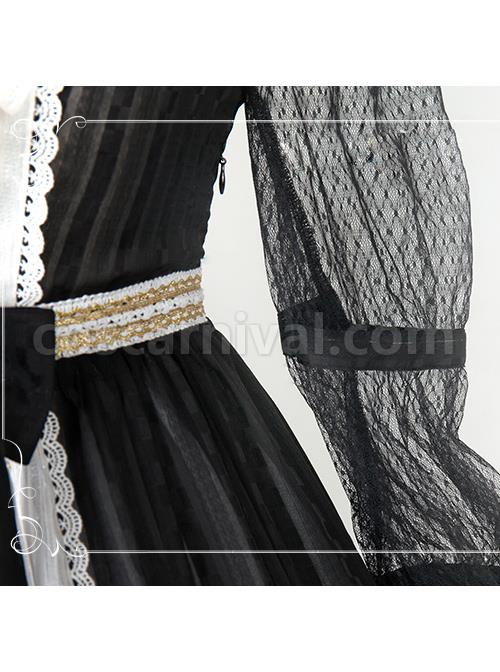 Chiffon-Puff-Sleeve-Bowknot-Ruffle-Lolita-Half-Sleeve-Dress-coscarnival-5255