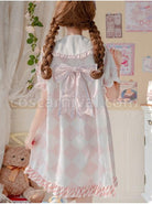 Child-Dream-Paradise-Series-OP-Pink-Diamond-Pattern-Irregular-Cute-Pockets-Heart-Button-Large-Pleated-Neckline-Dress-coscarnival-1383