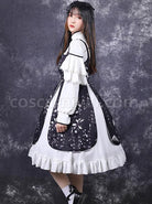 Chinese-Style-Black-Printing-Classic-Lolita-White-Long-Sleeve-Dress-Set-coscarnival-4266