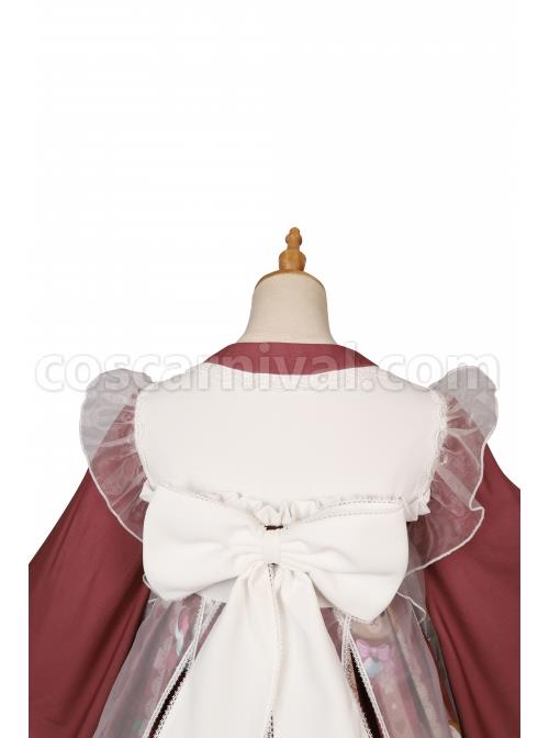 Chinese-Style-Chiffon-Ruffled-Pleats-Sweet-High-Waist-Tie-Rope--Puppy-Print-Bow-Knot-Decoration-Classic-Lolita-OP-Dress-Set-coscarnival-5262