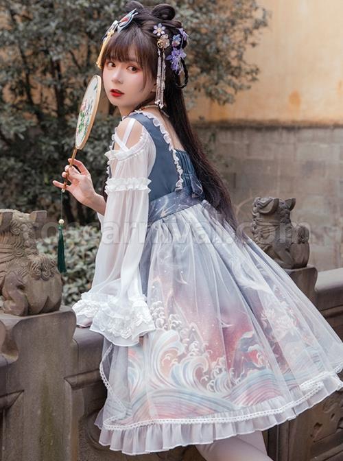 Chinese-Style-Daily-Hollow-Out-Trumpet-Sleeve-Printed-Lace-Ruffle-Hem-Classic-Lolita-Long-Sleeved-Dress-coscarnival-3351