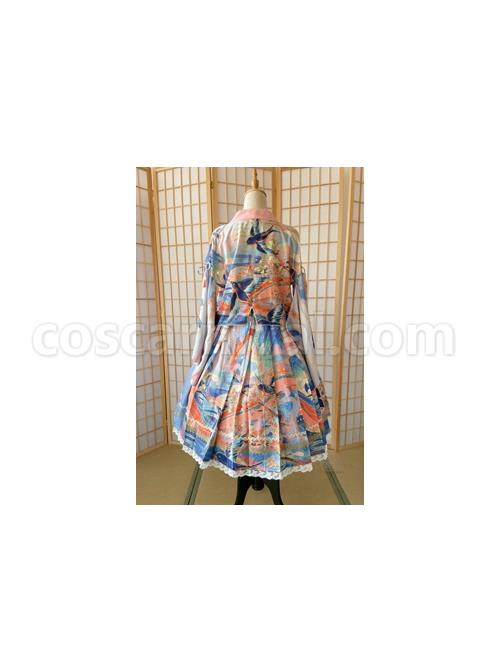 Chinese-Style-Delicate-Gilt-Graphic-Print-Decoration-Pleated-Bow-Knot-Classic-Lolita-Slip-Dress-Set-coscarnival-3367