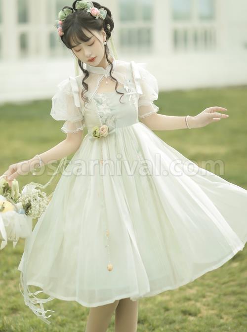 Chinese-Style-Han-Element-Lily-Embroidery-Three-Dimensional-Flower-Bell-Decoration-Daily-Sweet-Classic-Lolita-Short-Sleeved-Dress-coscarnival-3339