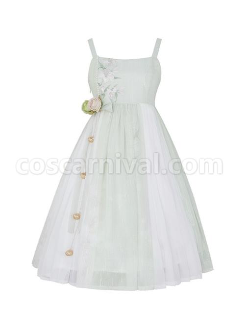 Chinese-Style-Han-Element-Lily-Embroidery-Three-Dimensional-Flower-Bell-Decoration-Daily-Sweet-Classic-Lolita-Short-Sleeved-Dress-coscarnival-3366