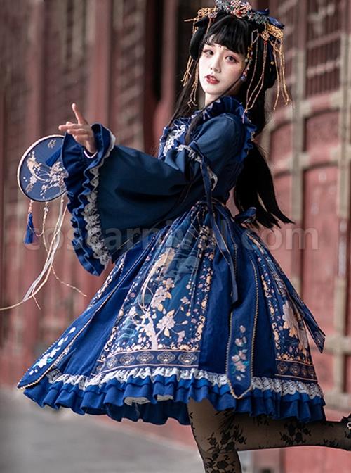 Chinese-Style-Hanfu-Elements-Improved-Lace-Trumpet-Sleeves-Embroidered-Printed-Bows-Elegant-Classic-Lolita-Sleeveless-Dress-Long-Sleeve-Shirt-Suit-coscarnival-4782