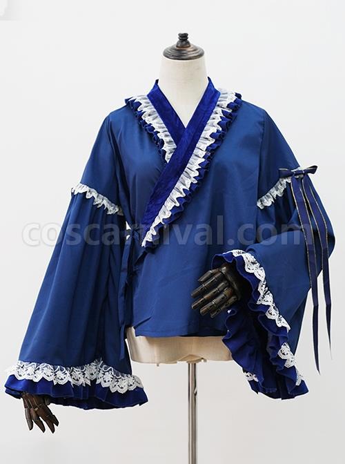 Chinese-Style-Hanfu-Elements-Improved-Lace-Trumpet-Sleeves-Embroidered-Printed-Bows-Elegant-Classic-Lolita-Sleeveless-Dress-Long-Sleeve-Shirt-Suit-coscarnival-4810