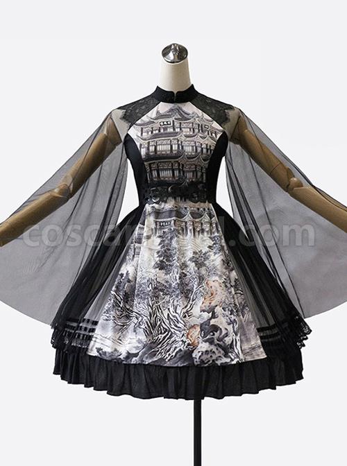 Chinese-Style-Ink-Painting-Printing-Classic-Lolita-Dress-coscarnival-4757