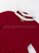 Chinese-Style-Red-Stand-Collar-Wide-Sleeves-Detachable-Pom-Bow-Knot-Square-Collar-Embroidered-Vest-Classic-Lolita-Long-Sleeve-Dress-Set-coscarnival-3306