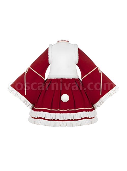 Chinese-Style-Red-Stand-Collar-Wide-Sleeves-Detachable-Pom-Bow-Knot-Square-Collar-Embroidered-Vest-Classic-Lolita-Long-Sleeve-Dress-Set-coscarnival-3316