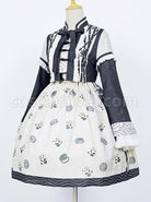 Chinese-Style-Ruffles-Small-Trumpet-Sleeves-Long-Sleeved-Short-Coat-Panda-Sandwich-Biscuit-Print-Classic-Lolita-Sleeveless-Dress-Set-coscarnival-3274