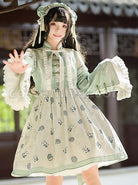 Chinese-Style-Ruffles-Small-Trumpet-Sleeves-Long-Sleeved-Short-Coat-Panda-Sandwich-Biscuit-Print-Classic-Lolita-Sleeveless-Dress-Set-coscarnival-3298