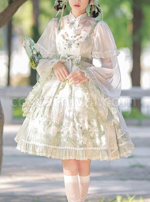 Chinese-Style-Stand-Up-Collar-Embroidered-Bowknot-Swan-Castle-Print-Ribbon-Trim-Removable-Sleeves-Classic-Lolita-Sleeveless-Dress-coscarnival-3230