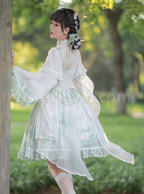 Chinese-Style-Stand-Up-Collar-Embroidered-Bowknot-Swan-Castle-Print-Ribbon-Trim-Removable-Sleeves-Classic-Lolita-Sleeveless-Dress-coscarnival-3261