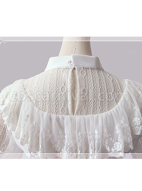 Chinese Style White Lace Sheep-leg Sleeve Classic Lolita Shirt coscarnival