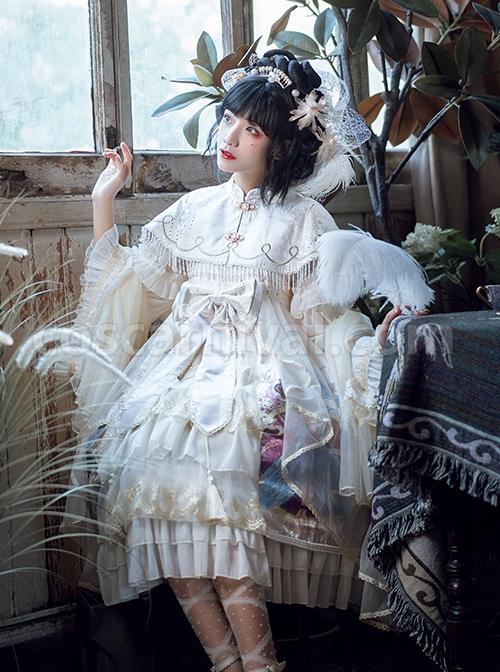 Chinoiserie-Vintage-Gorgeous-Print-Bow-Lace-Fringe-Fake-Collar-Detachable-Design-Classic-Lolita-Sleeveless-Dress-coscarnival-1803