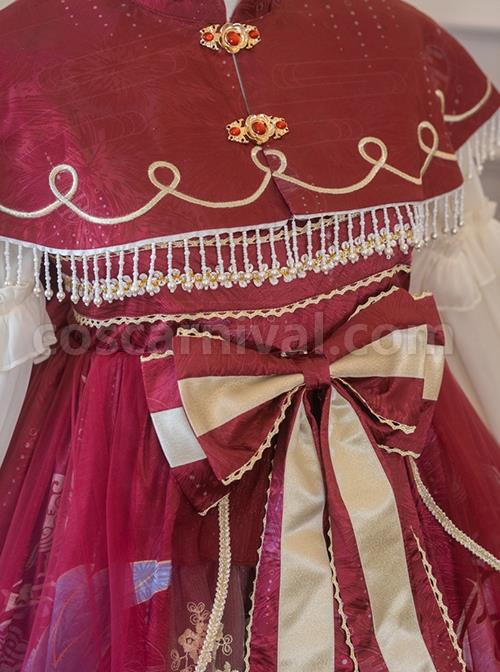 Chinoiserie-Vintage-Gorgeous-Print-Bow-Lace-Fringe-Fake-Collar-Detachable-Design-Classic-Lolita-Sleeveless-Dress-coscarnival-1849