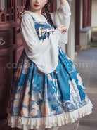 Chinoiserie-White-Tiger-Print-Bow-Knot-Ribbon-Tassel-Accessories-High-Waist-Lace-Classic-Lolita-Sleeveless-Dress-coscarnival-3226