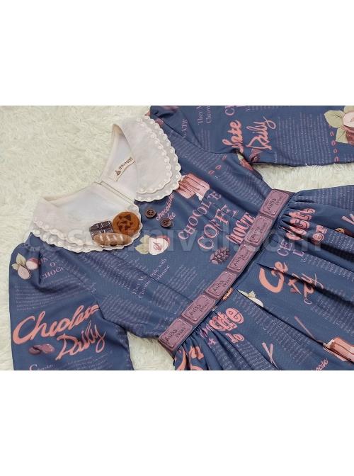 Chocolate-Candy-Print-Decoration-Letter-Print-Doll-Neckline-High-Waist-Belt-A-Version-Classic-Lolita-Long-Sleeve-Dress-coscarnival-3253