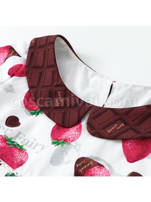 Chocolate-Strawberry-Lapel-High-Waist-Classic-Lolita-Short-Sleeve-Dress-coscarnival-4067