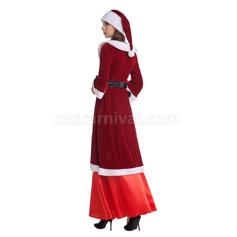 Christmas Stage Performance New Year Party Female Santa Claus Christmas Cosplay Costumes coscarnival01118893