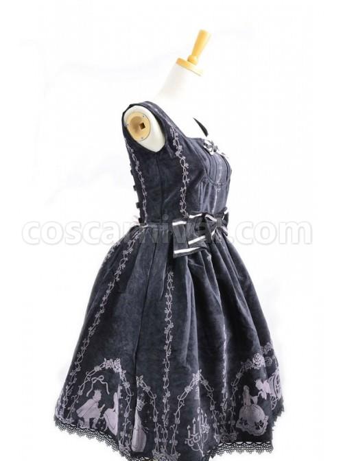 Classic-Cinderella-Black-Cotton-And-Satin-Womens-Lolita-Dress-coscarnival-5218